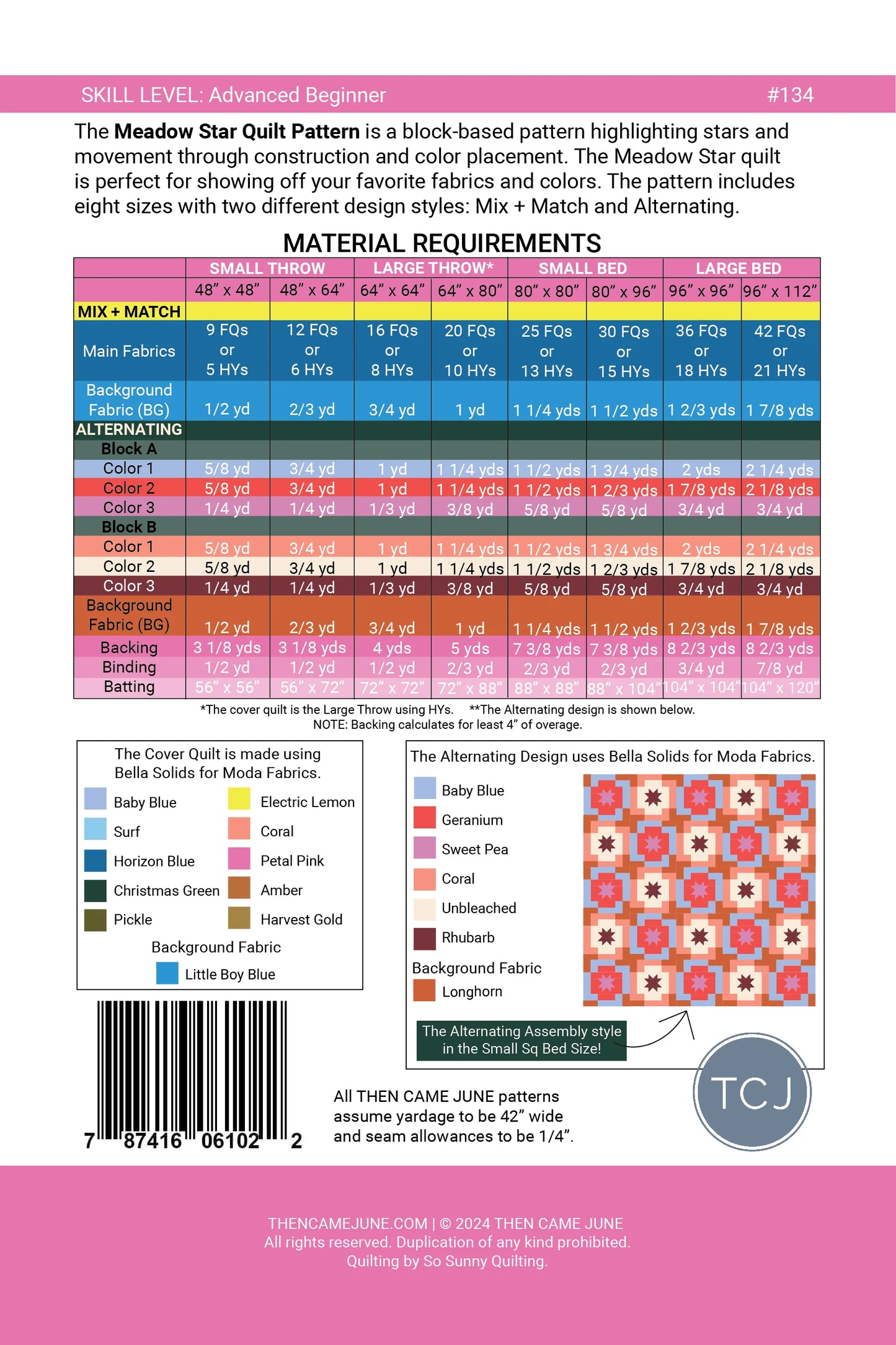 Meadow Star Quilt Pattern