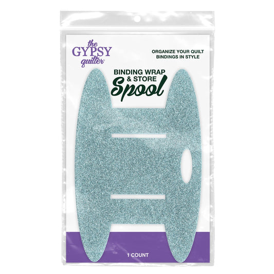 Binding Wrap and Store Spool:  Aqua Glitter