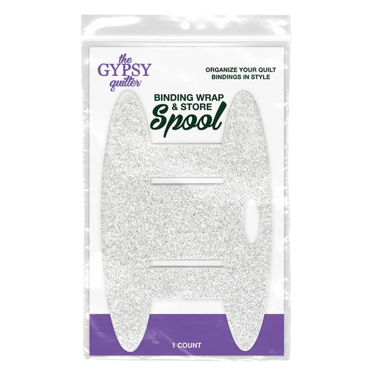 Binding Wrap and Store Spool:  White Glitter