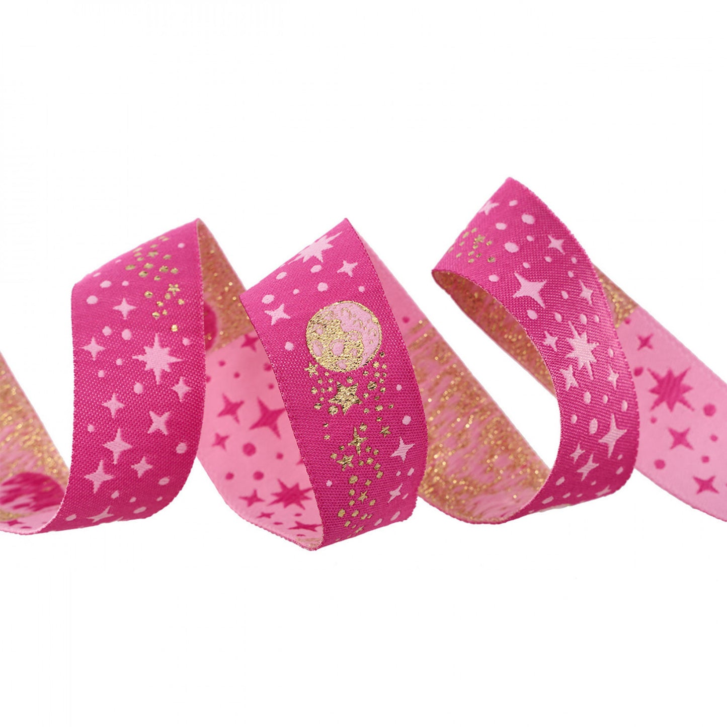 Tula Pink Meteor Shower Ribbon- Blush: Sold By the Yard