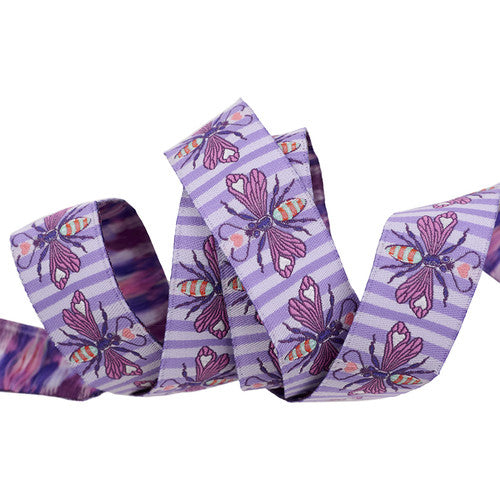 Tula Pink Shake Your Honey Maker- Blossom, 1" Ribbon: Sold By the Yard
