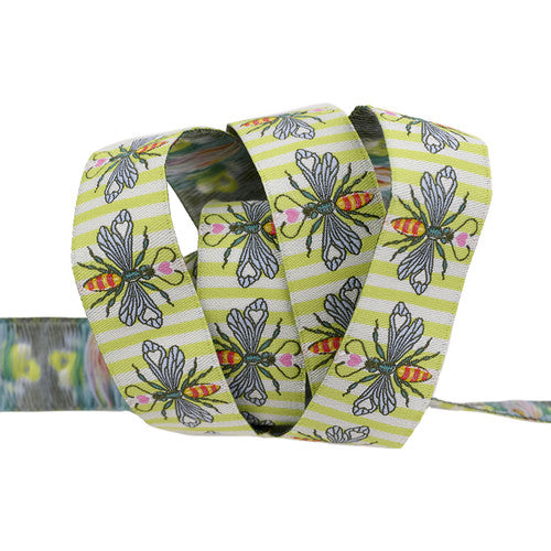 Tula Pink Shake Your Honey Maker- Enchanted, 1" Ribbon: Sold By the Yard