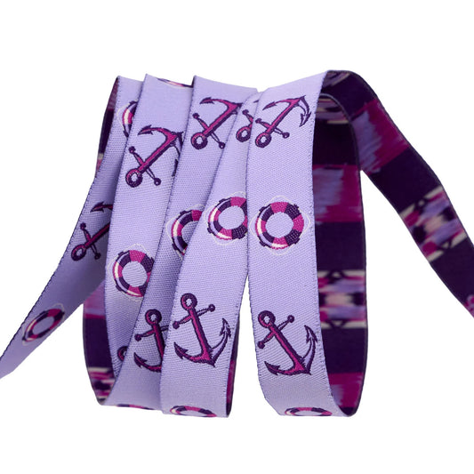 Floaties and Sinkies- Ultraviolet 5/8" Ribbon: Sold By the Yard