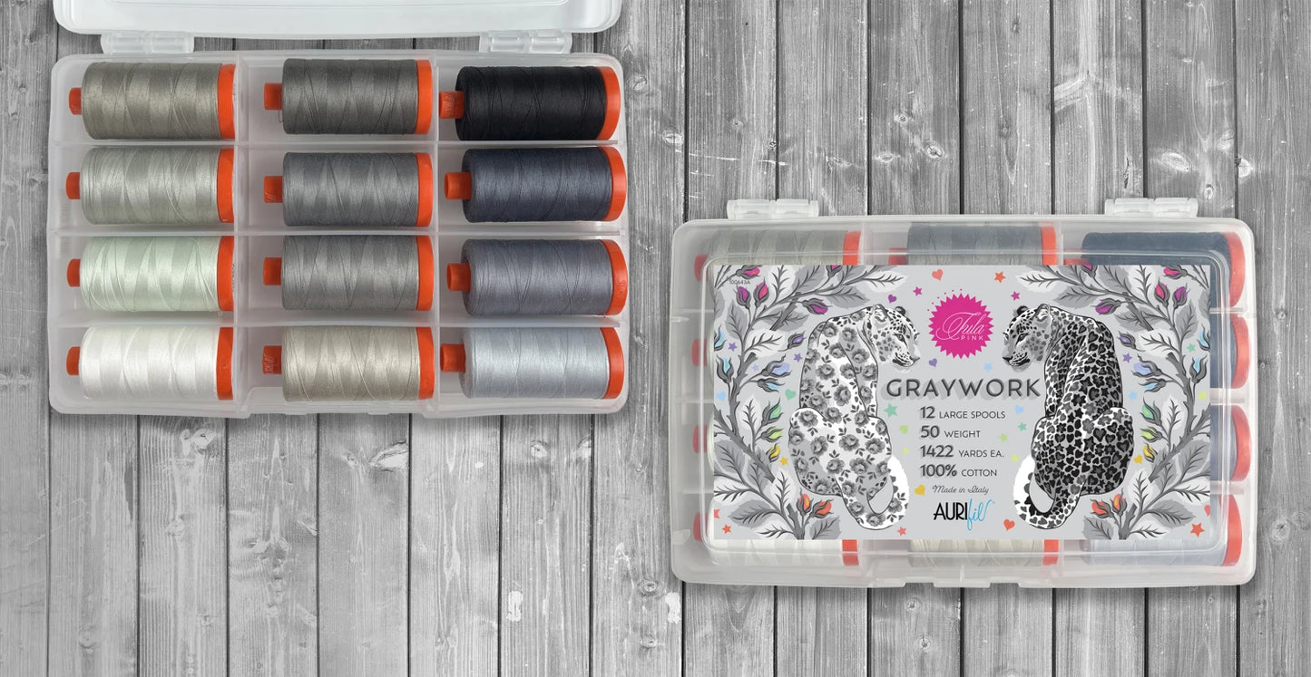 Tula Pink's Graywork: 12 Large Spools