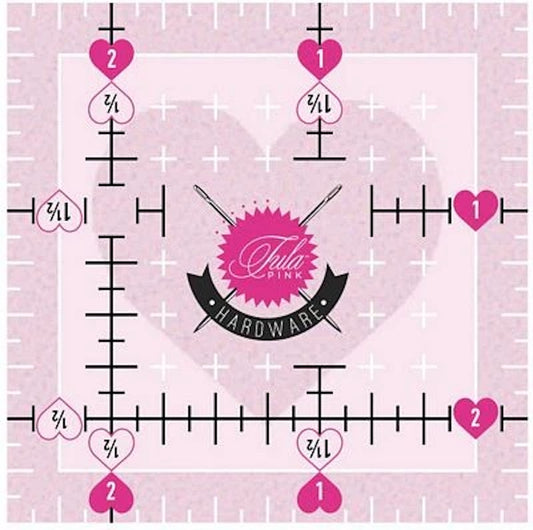 Tula Pink 2.5" Square Nonslip Heart Ruler