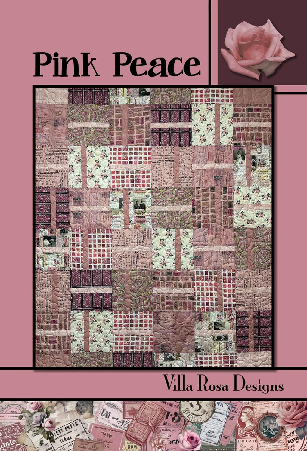 Pink Peace Quilt Pattern (Cardstock)