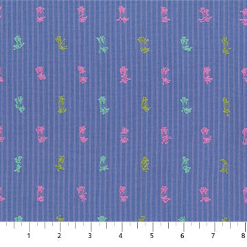 Garden Variety- Mist Channeling: Sold by the 1/2 yard