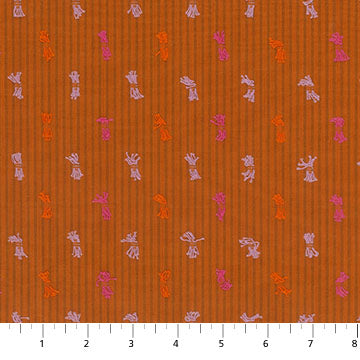Garden Variety- Rust Channeling: Sold by the 1/2 yard