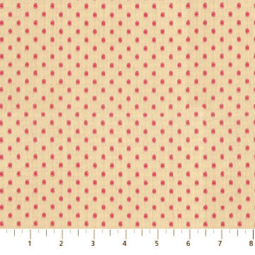 Garden Variety- Rouge Droplets: Sold by the 1/2 yard