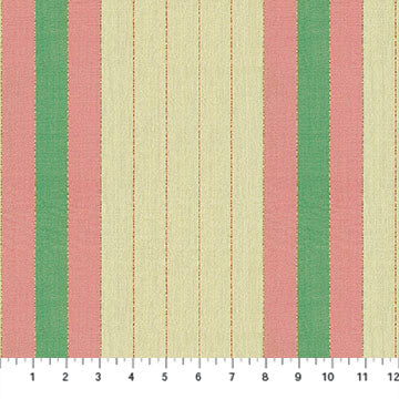 Silver Lining- Eggnog Ribbons with Rose Gold Metallic: Sold by the 1/2 yard