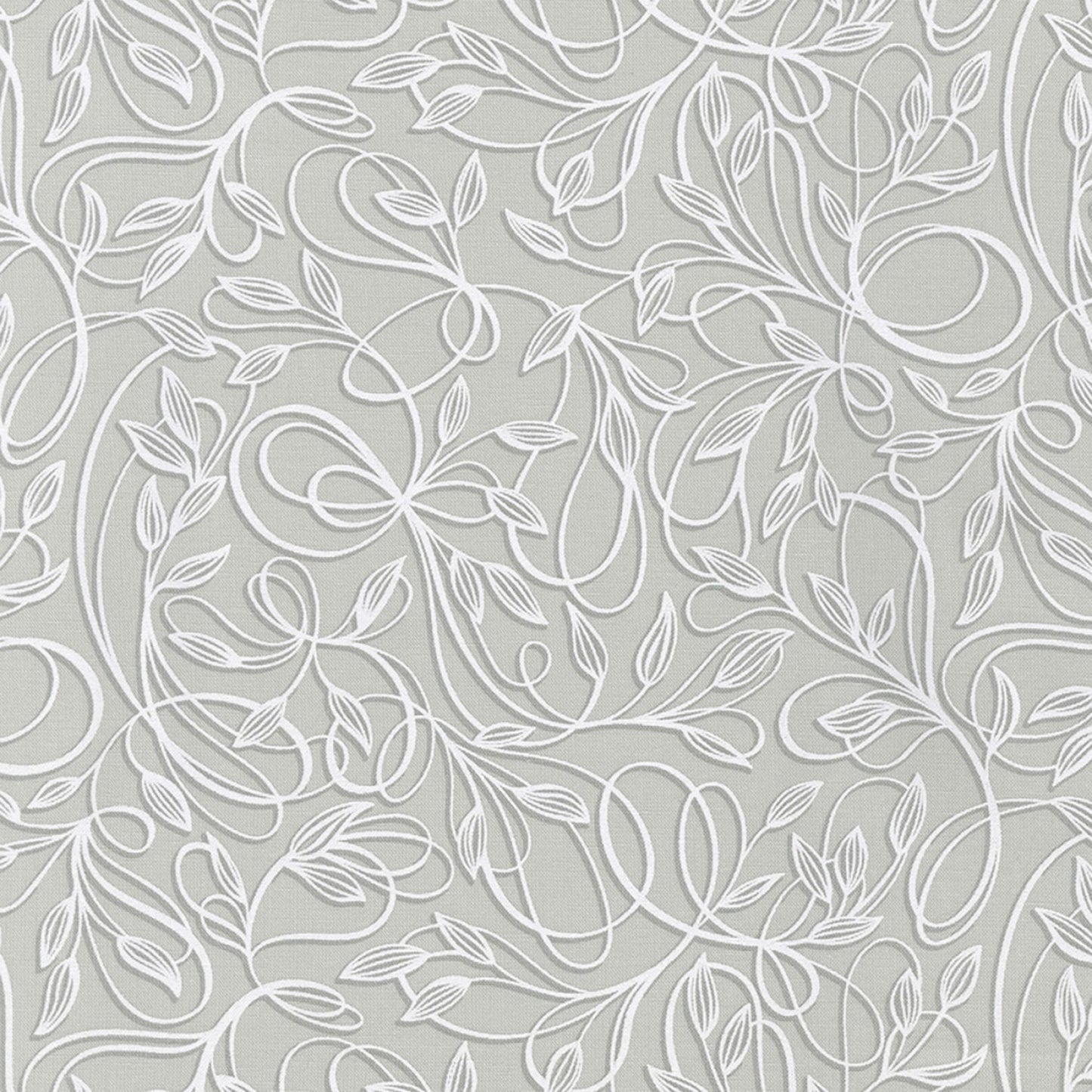 Wishwell Alabaster- Dove Leaves: Sold by the 1/2 yard.