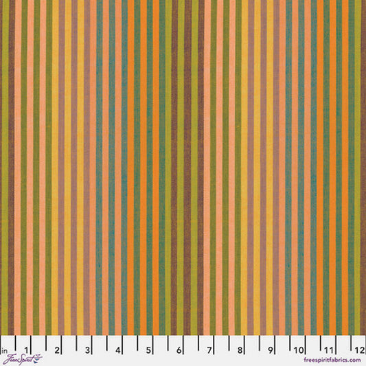 Kaffe Fassett 2025 Woven Stripes- Sunshine Caterpillar Stripe: Sold by the 1/2 yard.