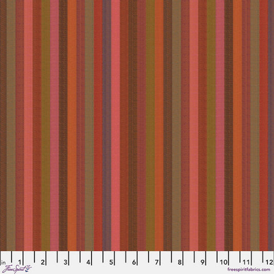Kaffe Fassett 2025 Woven Stripes- Tomato Narrow Stripe: Sold by the 1/2 yard.