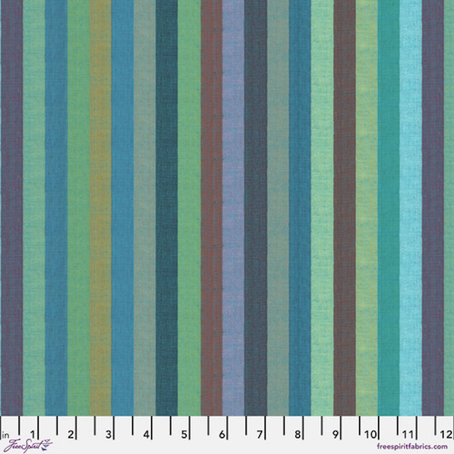 Kaffe Fassett 2025 Woven Stripes- Azure Broad Stripe: Sold by the 1/2 yard.