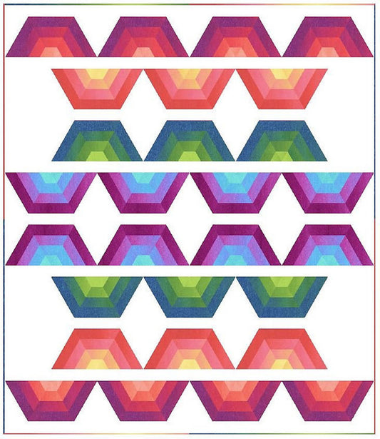 Arcs of Ombre Quilt Pattern