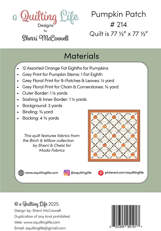 Pumpkin Patch Quilt Pattern