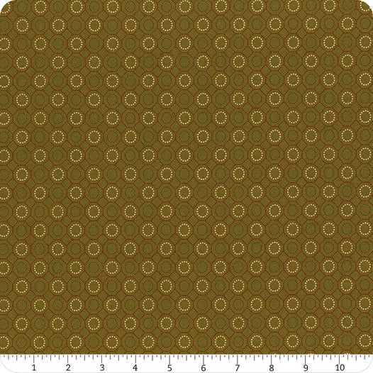 Baubles & Balsam- Evergreen Holiday Geometric: Sold by the 1/2 yard