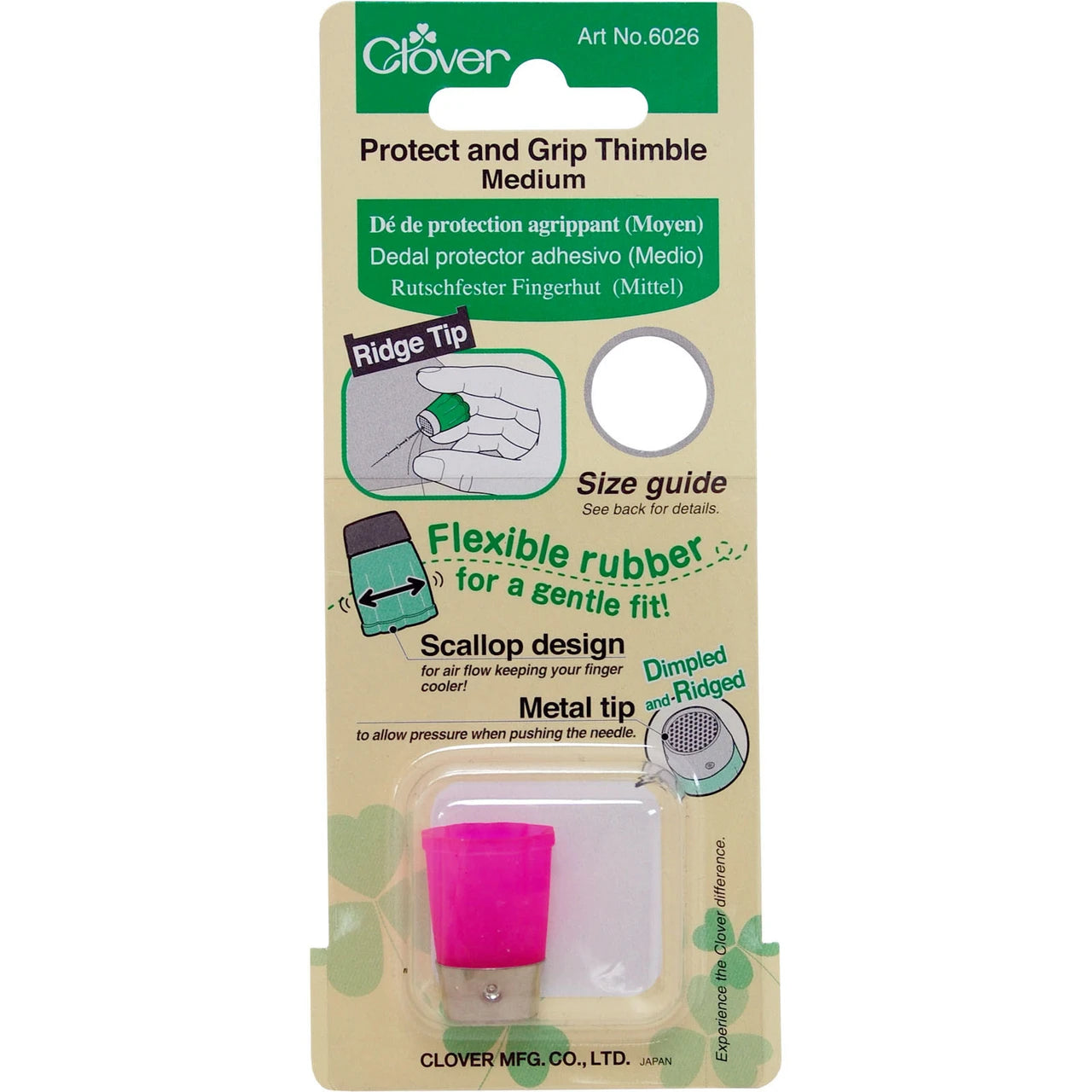 Clover Protect & Grip Thimble - Choice of Size