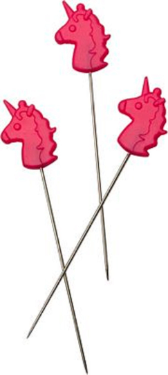 Tula Pink -2" Unicorn Head Straight Pins - 30 Count