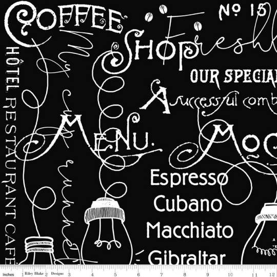 Coffee Chalk- Café Blackboard Black