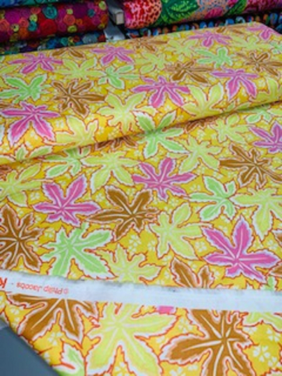 Kaffe Fassett Collective Spring 2018- Leaf Yellow