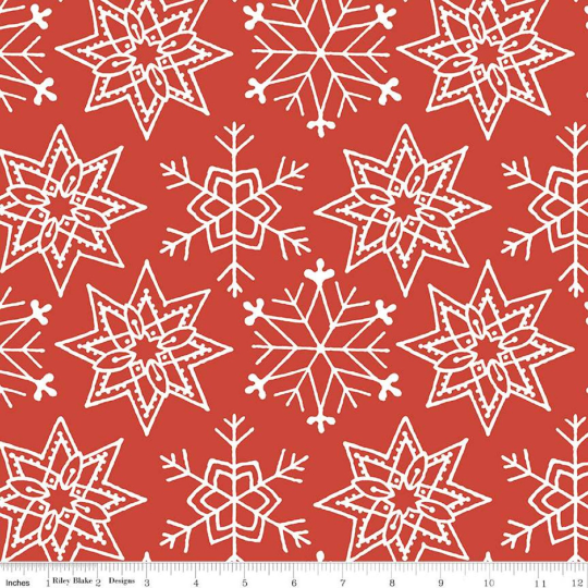 All About Christmas- Red Snowflakes