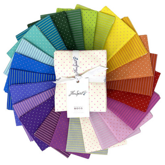 True Colors Tiny Coordinates- Fat Quarter Bundle 24 Piece By Tula Pink