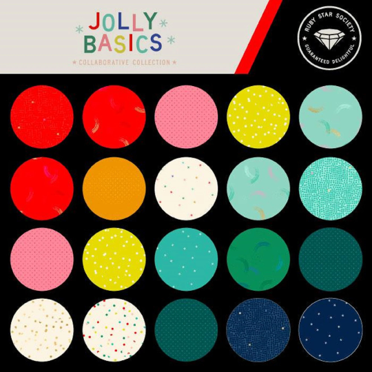 Jolly Basics Half Yard Bundle- 15 PCS- Ruby Star Society
