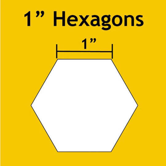 Paper Pieces- 1" Hexagons Small Pack 100 Piece