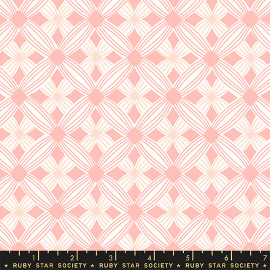 Tarrytown- Tufted Geometric Peach By Ruby Star Society: Sold by the 1/2 yard