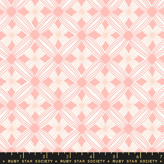 Tarrytown- Tufted Geometric Peach By Ruby Star Society: Sold by the 1/2 yard