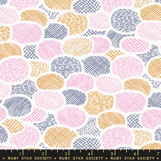 Tarrytown- Ovals Geometric Honey By Ruby Star Society: Sold by the 1/2 yard.