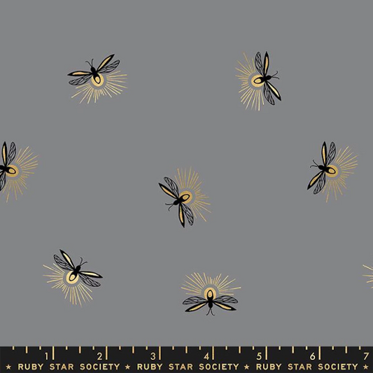 Firefly- Metallic Falcon Fireflies: Sold by the Half Yard