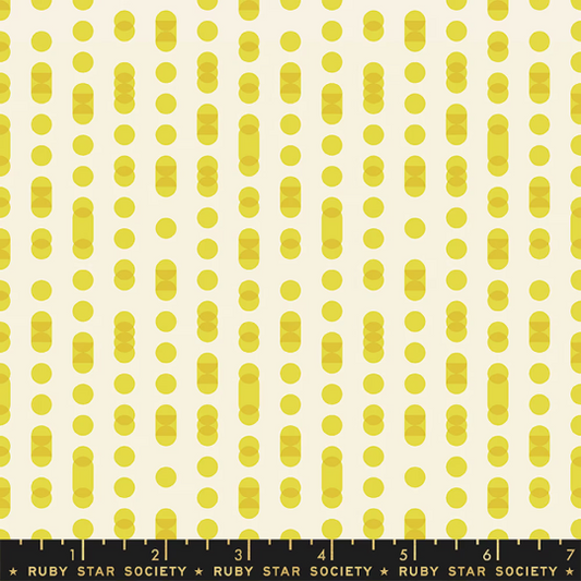 First Light- Code Dots Citron: Sold by the 1/2 yard