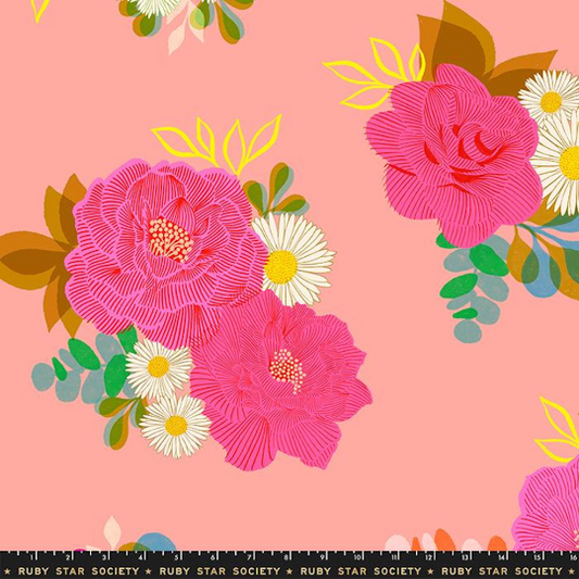 Camellia- Balmy Metro Floral 108" Wideback- Bolt 1- Sold By The 1/2 Yard