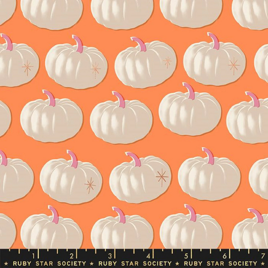 Spooky Darlings- Orange Pumpkins: Sold by the 1/2 Yard