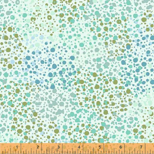 Splatter Dots- Mint 108" Quilt Backing: Precut Piece 1+28"x108"