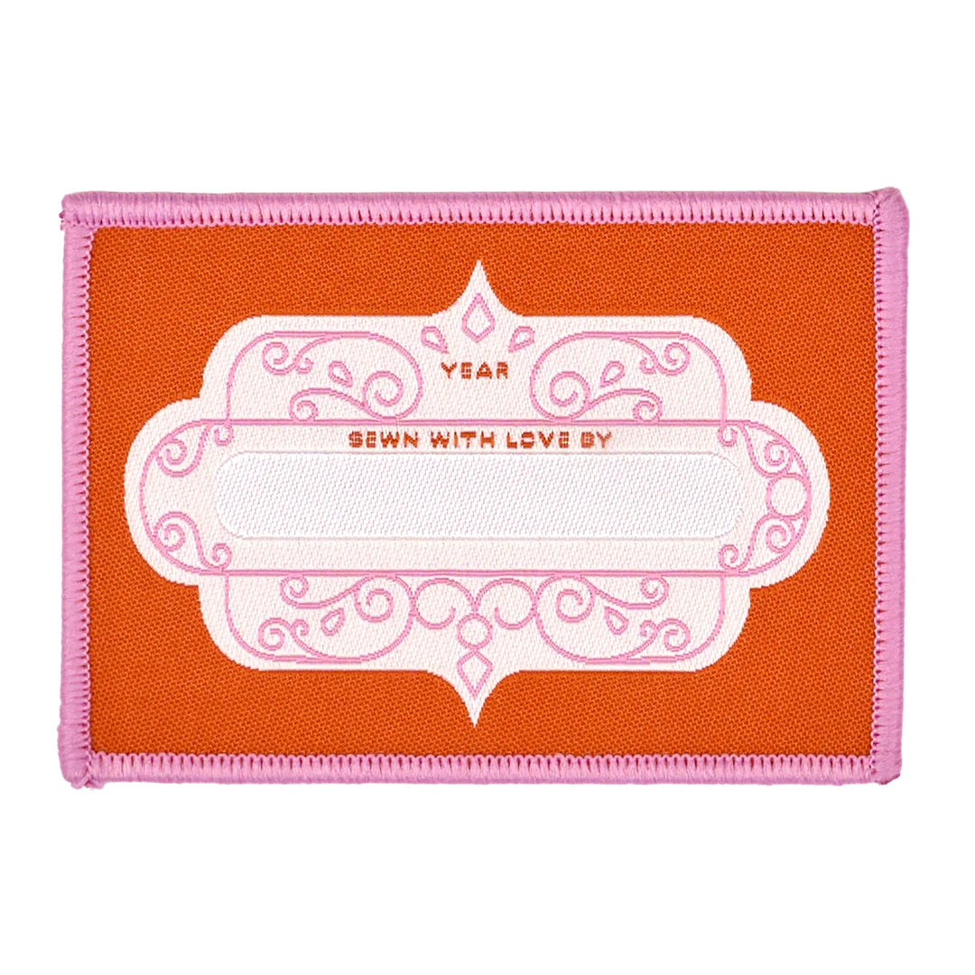 Market Days Woven Quilt Label- Orange: 1pc
