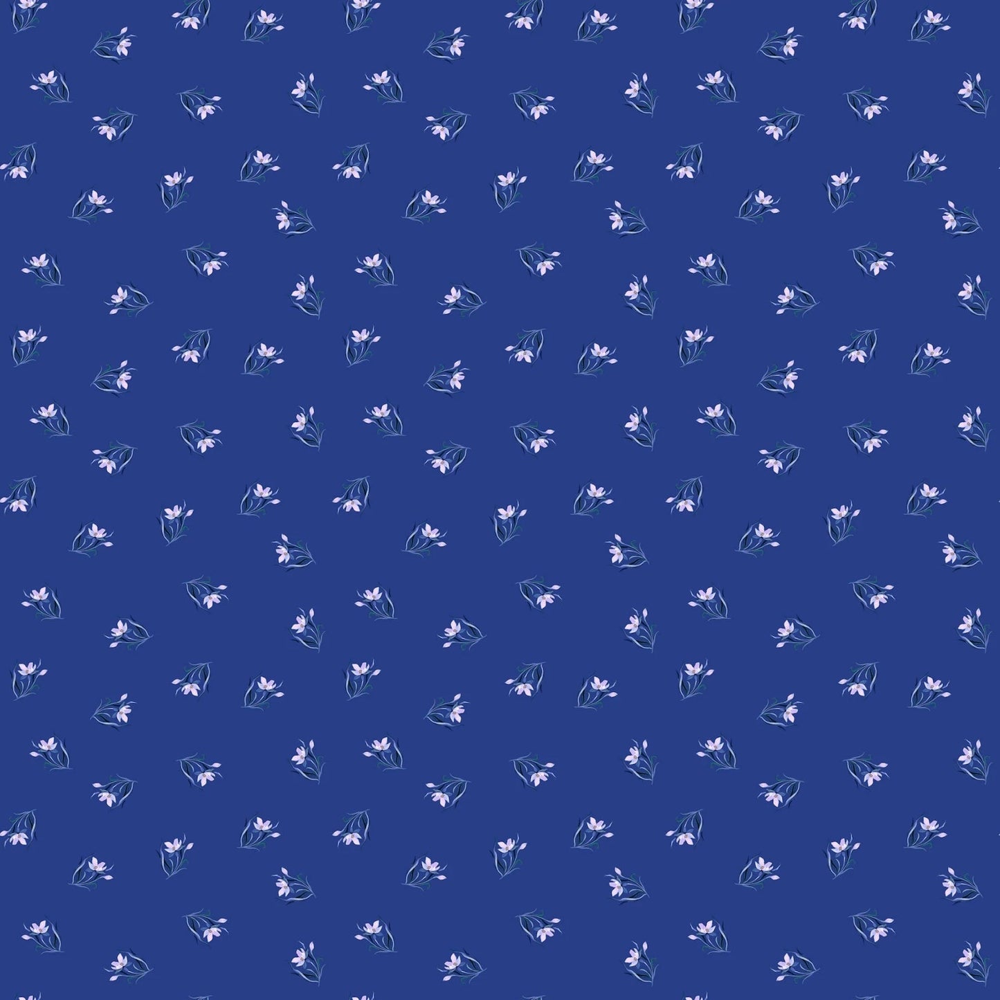 Full Moon- Navy Floral: Sold By The 1/2 Yard- Cut Continuously