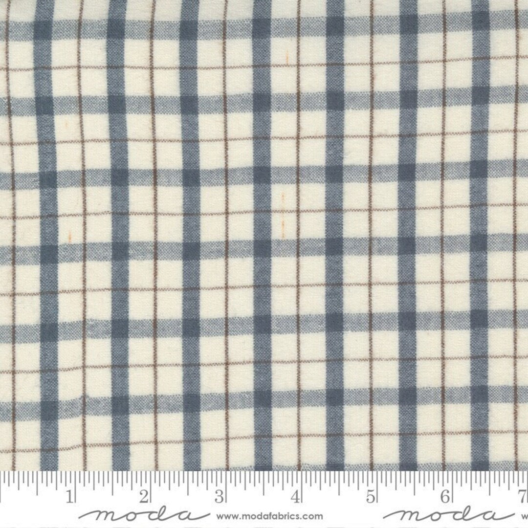 Urban Homestead Wovens- Cloud Windowpane Plaid: Sold by the 1/2 yard