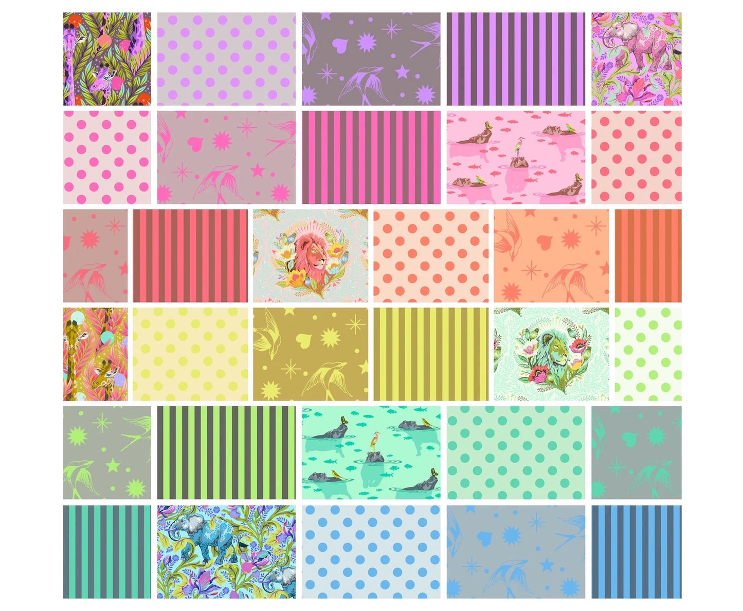 Everglow and Neon True Colors Fat Quarter Bundle- Tula Pink