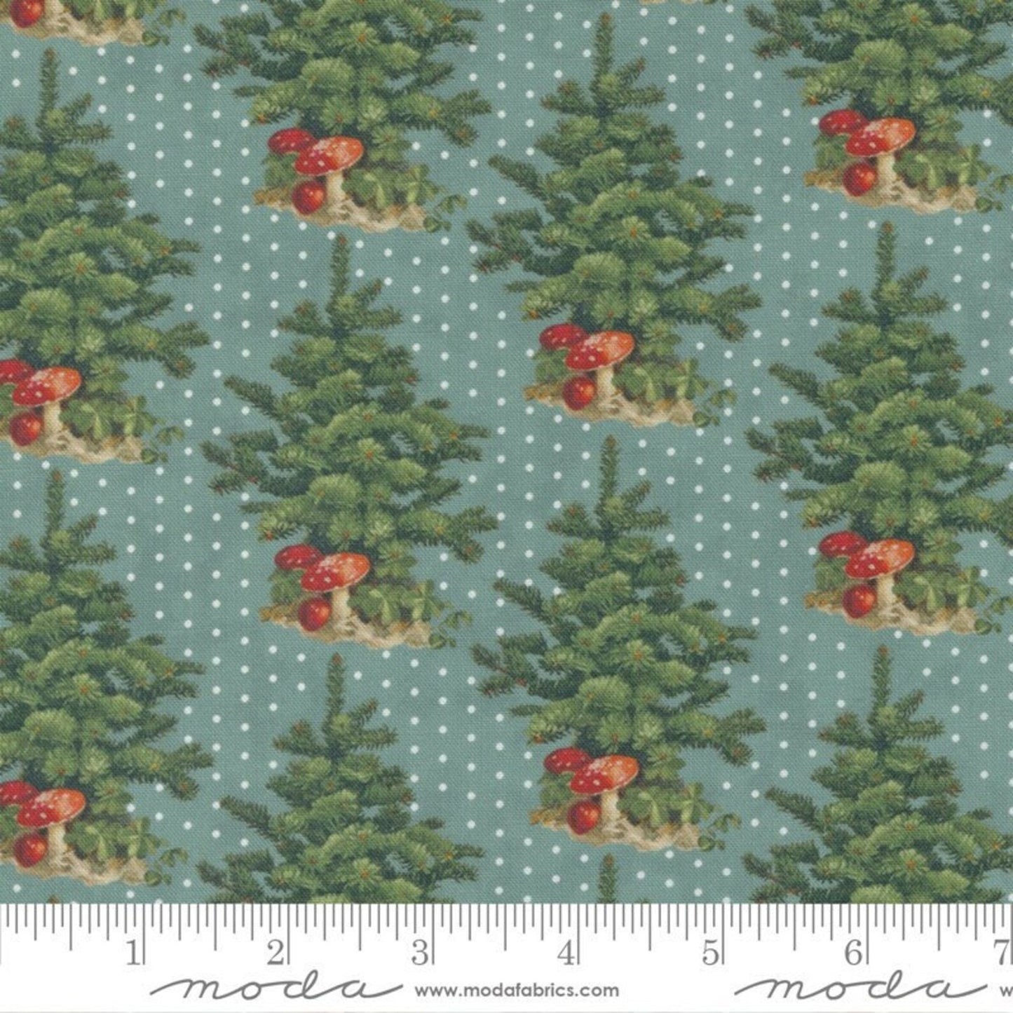 Christmas Faire- Composed Trees: Sold by the 1/2 yard