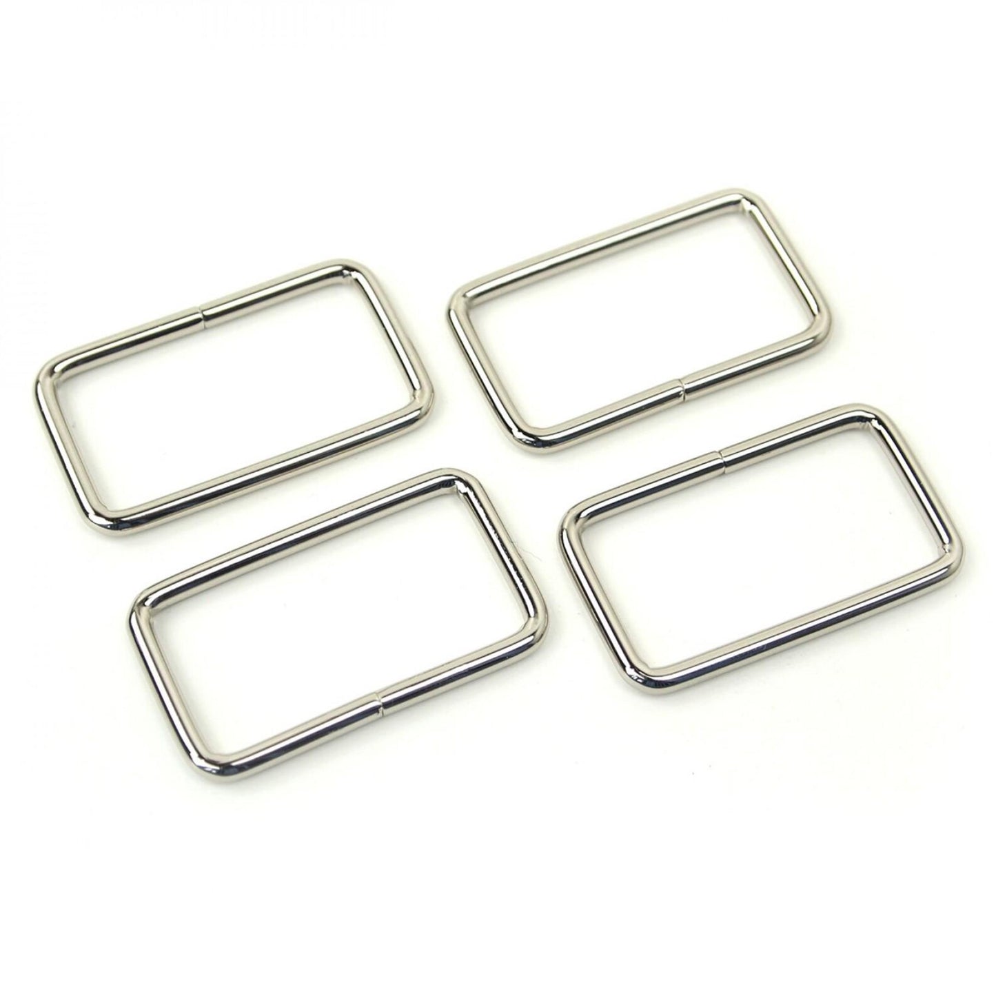 Rectangle Rings- 2" Nickel: 4Pcs