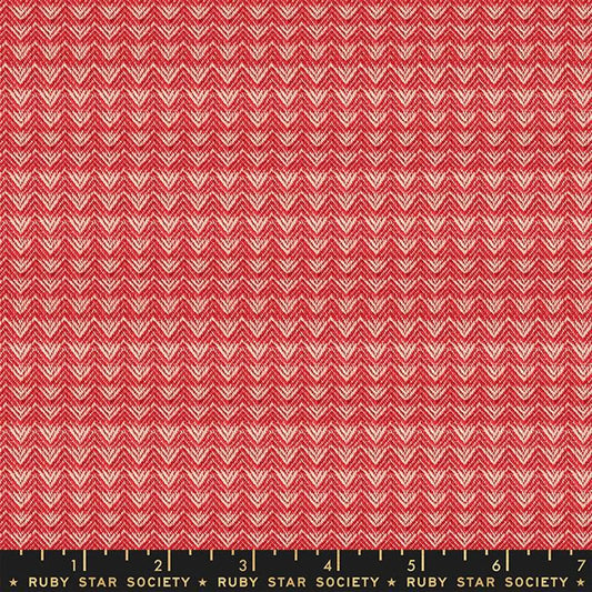 Warp & Weft- Warm Red: Sold by the 1/2 yard