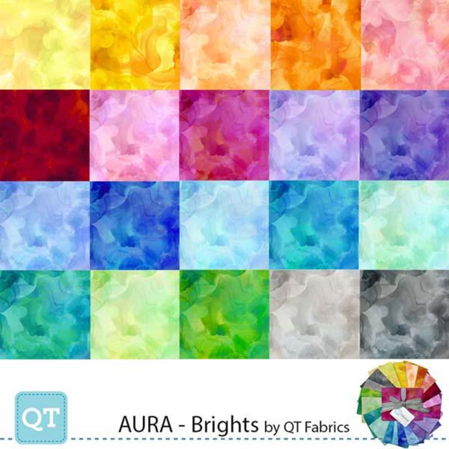 Aura Brights- Fat Quarter Bundle: 20pc
