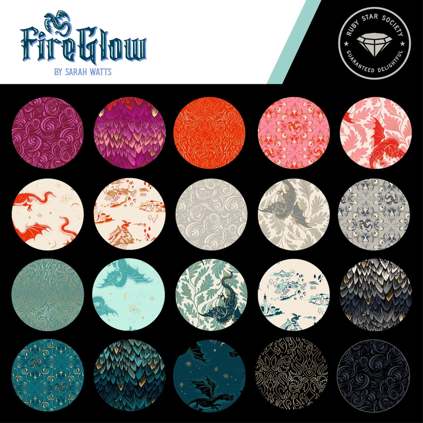 Fireglow Mini Charm Pack- 42 PCS