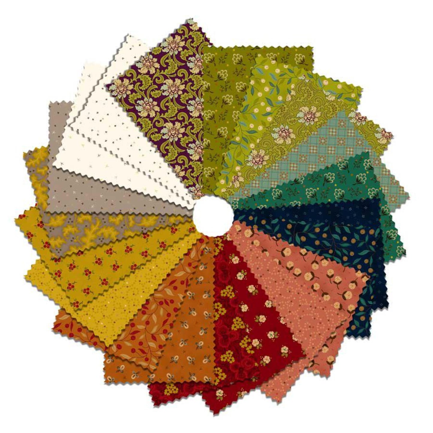 Flower Pot Prints- 5" Charm Pack: 42 Piece
