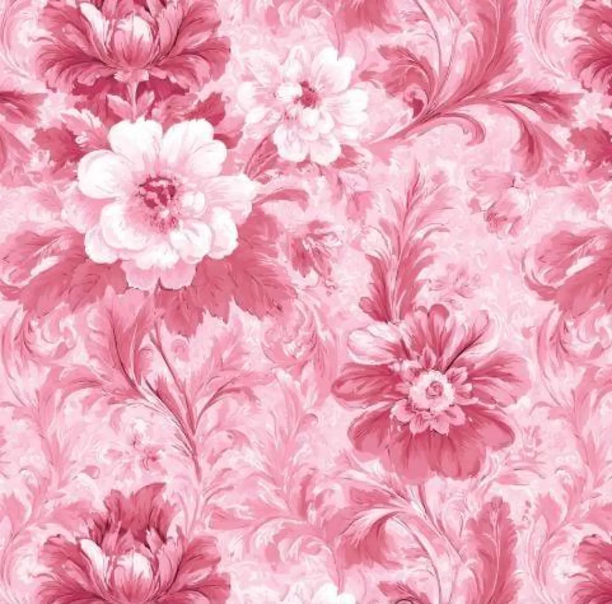 En Vogue- Pink Flower Shop: Sold by the 1/2 yard.