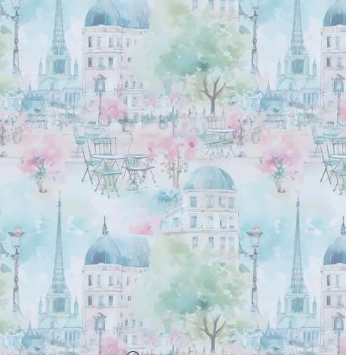 En Vogue- Blue Paris: Sold by the 1/2 yard