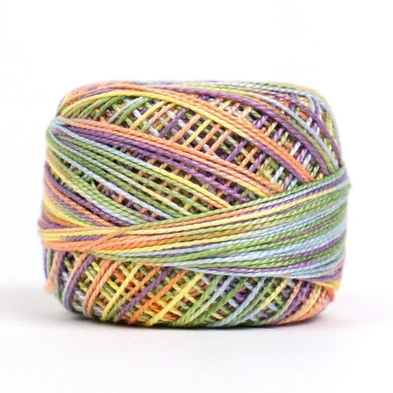 Wonderfil Eleganza Perle Cotton Thread EZM1002 Tropical Garden Variegated